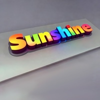 Perfil de aluminio 3D Personalizar Letra Led Rgb Letras Signo Al aire libre para tiendas Carta de canal