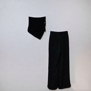Conjunto <span class=keywords><strong>de</strong></span> pantalones largos holgados para mujer nuevos hechos a medida <span class=keywords><strong>de</strong></span> alta calidad en otoño sin diseño <span class=keywords><strong>de</strong></span> correas para los hombros 5607PCT - Product Image 6