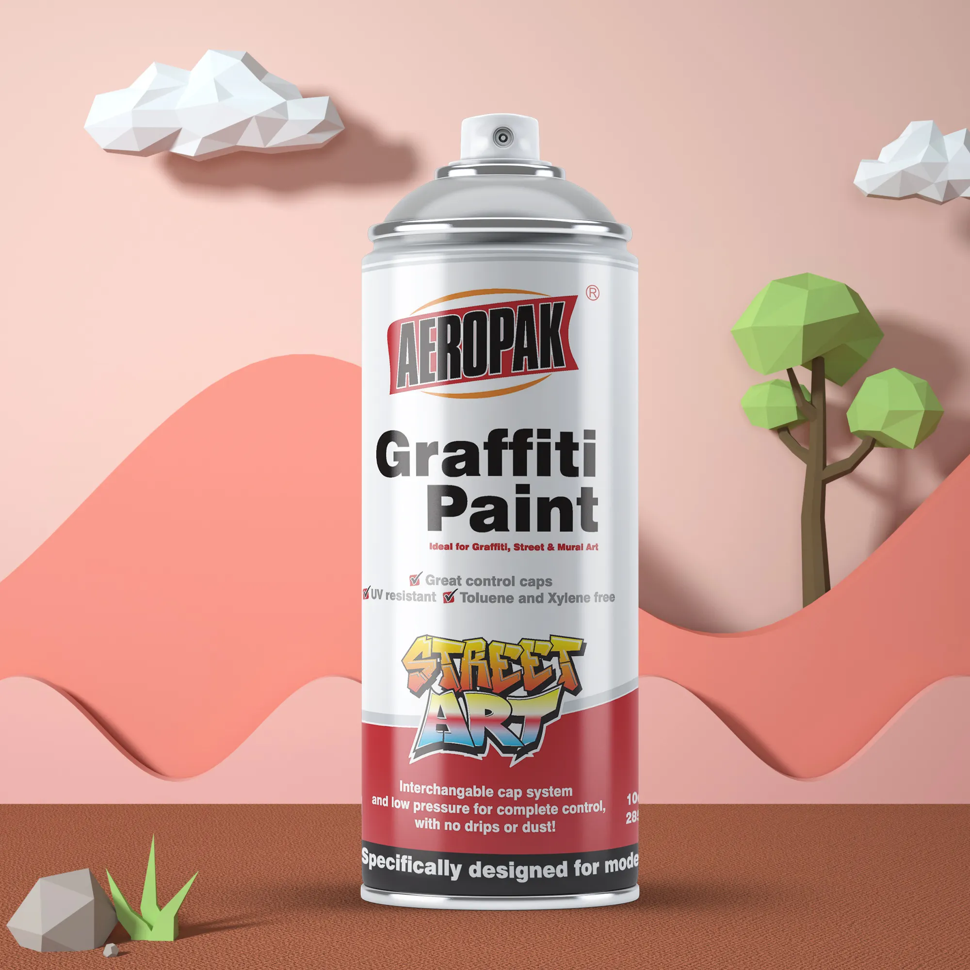 Aerosol Cat Semprot Grafiti Akrilik, Warna Aerosol 400Ml