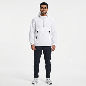 2026 100% Polyester <b>Half</b> <b>Zip</b> Windbreaker <b>Men's</b> Anorak <b>Jacket</b> Custom Comfortable Running Pullover <b>Jacket</b> - Product Image 1