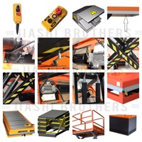 Plataforma Elevadora de Tijera Eléctrica Hidráulica Mini con Altura de Elevación de 1m-10m, Panel de Control Remoto, 1-10 Toneladas, para Materiales de Construcción