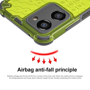 Custodia antiurto per armatura per <span class=keywords><strong>Realme</strong></span> 10 4G <span class=keywords><strong>Realme</strong></span> 10 PRO PLUS Silicone + PC trasparente a nido d'ape Cover per OPPO <span class=keywords><strong>Realme</strong></span> 9 pro - Product Image 3