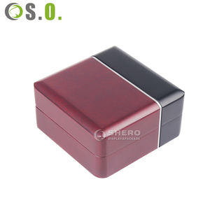 Caja de Cartón para Joyería con Logotipo Personalizado en Rojo y Negro, para Anillos, Colgantes, Pulseras, Brazaletes, Collares, Pendientes - Product Image 4