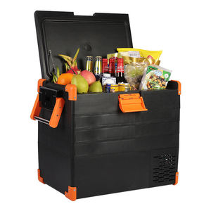 52-литровой черный + оранжевый портативный компрессорный холодильник и морозильник для автомобиля, грузовика, яхта, RV, офиса, салона красоты, общежитие - Product Image 5