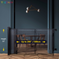 Clôture de porte de sécurité pour escaliers barrière de bébé rétractable en maille PVC