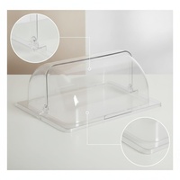 Vitrine de présentation en acrylique transparente pour gâteaux, couvercle alimentaire pour comptoir de boulangerie et desserts, vente en gros