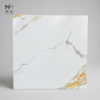 Carreaux de sol en porcelaine 600x600mm 24x24 pouces, entièrement émaillés, aspect marbre brillant, carreaux muraux en céramique carrés pour salle de bain et cuisine