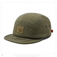 Casquettes avec logo personnalisé, casquettes de camping, casquettes 5 panneaux, patchs à étiquette tissée, casquettes de baseball ajustables, casquettes de sport unies en gros