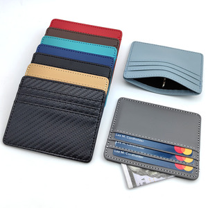 <span class=keywords><strong>Porta</strong></span> <span class=keywords><strong>Carte</strong></span> di <span class=keywords><strong>Credito</strong></span> e Biglietti da Visita Tascabile Sottile e Minimalista in Ecopelle PU con Logo Personalizzato a Rilievo, di Grande Successo e con Basso MOQ - Product Image 1