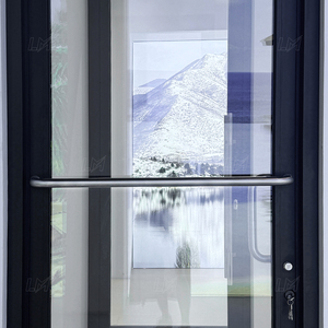 Maßgefertigte Vollsicht-Bürotrennwand-Tür Aluminium-Glastür für Innen- und Außenbereich Eingangsbereich Wohnprojekte - Product Image 4