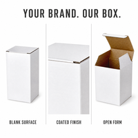 Boîte en carton ondulé blanc haut de gamme gaufré, 3 plis, pour expédition, tailles standard, emballage en gros pour aliments et parfums