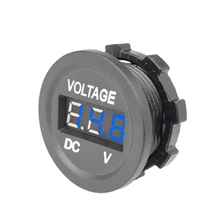 มิเตอร์วัดแรงดันไฟฟ้ากระแสตรงแบบวงกลมกันน้ำ 12-24V รุ่นมินิ OLED พร้อมไฟ LED ทดสอบแรงดันแบตเตอรี่รถยนต์ วัสดุ PC ทนไฟ ช่องเสียบแบบ Pin - Product Image 6