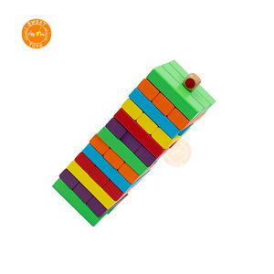 Bloques de construcción de madera Natural coloridos educativos juego de apilamiento mesa de dominó torre de caída equilibrio juguete inteligente - Product Image 5