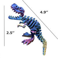 Dinosaurio de Plástico Hecho a Mano, Articulado, Modelo de Esqueleto de T-Rex de 8.6 Pulgadas, Juguete Antiestrés para Adultos