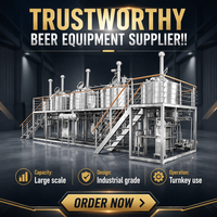 Équipement de microbrasserie HEM 1500L 2000L 2500L 5000L – Cuve de brassage et de fermentation clé en main, utilisation facile, garantie 6 ans