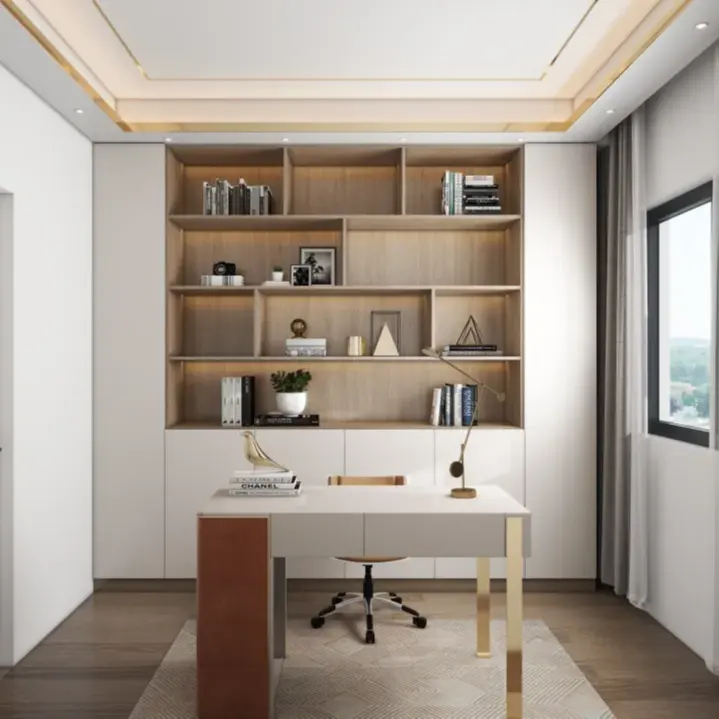 Servicio de diseño de interiores de la casa office3d renderizado de diseño de interiores con muebles de oficina modernos