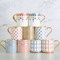 Logo personnalisé Tasses en céramique japonaises Souvenirs de mariage Tasses à café de mode de bureau avec poignée