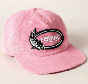 Casquette de baseball en velours côtelé à bord plat de couleurs personnalisées casquette de camionneur Snapback rose 5 panneaux casquettes d'entreprise d'extérieur caractéristique de tissu durable - Product Image 4