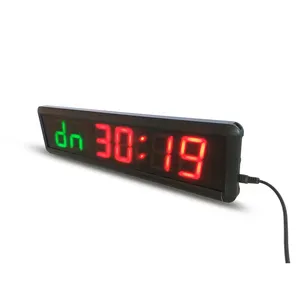 显示倒计时数字大发光二极管定时器倒计时定时器数字倒计时健身房定时器绿色红色黑色迷你多功能