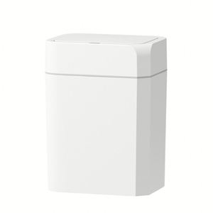 Poubelle intelligente électronique en acier inoxydable, mains libres, automatique, avec capteur, grande capacité, alimentée par batterie, logo personnalisé - Product Image 2