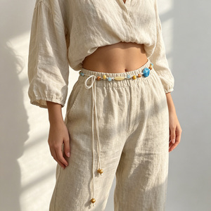 Chaîne de taille ethnique florale Bohème pour femme, ceinture rétro pour jupes et jeans, ceinture de robe unique de luxe, ceinture tendance <span class=keywords><strong>Bobo</strong></span> Y2K - Product Image 2