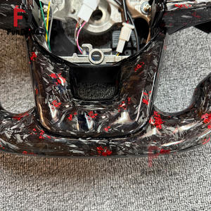 Volant en fibre de carbone véritable compatible avec Toyota Corolla Rav4 Camry 2018-2021 pour Toyota Camry <span class=keywords><strong>2023</strong></span> - Product Image 4