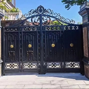 Puertas de Entrada de Hierro y Vidrio Antirrobo, Diseño Clásico Personalizado, <span class=keywords><strong>Precio</strong></span> de Fábrica, para Apartamentos y Hoteles - Product Image 3