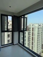 Ventanas Francesas Abatibles de Aleación de Aluminio con Aislamiento Térmico, Doble Vidrio, Diseño a Prueba de Viento y Polvo, Eficiencia Energética, para Hotel