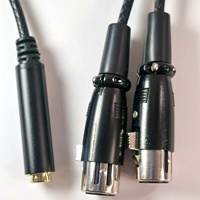Cable Divisor en Y TRS Hembra de 6.35mm (1/4") a Doble XLR Hembra, Adaptador de Audio Estéreo de 1/4 de Pulgada a Doble XLR Mono para Mezclador y Altavoz