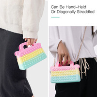 Sac à main en Silicone, Design personnalisé, mignon, Fidget Toy Bag, anti-Stress, sac à bandoulière sensoriel à bulles
