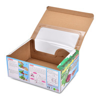 Boîte en carton écologique en gros avec fenêtre transparente pour l'emballage de jouets crocodile pour enfants