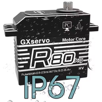 Servo Gx étanche 80KG, moteur à engrenages hélicoïdaux en acier pleine force, micro-moteur à noyau de fer pour servo RC UAV à l'échelle 1/5