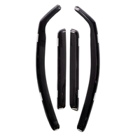 Ventvisor en el canal, deflectores de viento de ventana lateral, protección contra el clima, viseras de ventilación, protectores de canalón de lluvia para F250 F350 Crew Cab 17-23