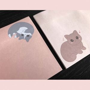Cartoon <b>Animal</b> Custom Self-Adhesive Note Book Cute Girls Stationery Offset Paper Wholesale Customization - Product Image 3