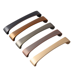 Elegant Modern Kitchen Cabinet Drawer Pull Furniture Hardware Brass Bronze Black Brushed Nickel Finish Kitchen Door <b>Handle</b> - Product Image 1