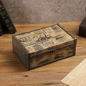 กล่องเก็บของไม้สไตล์อังกฤษย้อนยุค ยี่ห้อมาสเตอร์กู ทำจากไม้อัด เหมาะสำหรับบรรจุภัณฑ์ทั่วไป กล่องใส่เครื่องประดับบนโต๊ะ - Product Image 4