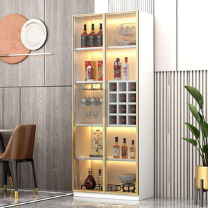 Coin extensible de qualité supérieure panneau blanc armoire de rangement intégrée luxe moderne multicouche <span class=keywords><strong>Bar</strong></span> vin boissons réglable maison - Product Image 3