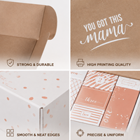 Boîte d'expédition personnalisée en carton ondulé pliable en forme d'avion pour maman, bébé et nourrisson, calendrier de l'Avent compte à rebours de 7 jours