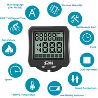 Speedometer sepeda Digital nirkabel, Odometer sepeda komputer tahan air multifungsi