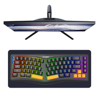 Clavier de jeu à membrane Alice69 100 % original de haute qualité, rétroéclairage RVB, USB Type-C, 69 touches ergonomiques séparées pour PC - Vente en gros