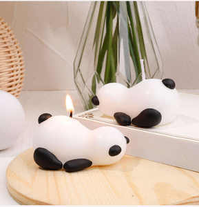 Bougies Panda endormies et mignonnes, bougies chauffe-plat parfumées, cadeaux blancs sur le thème des animaux pour la décoration de la maison, la table à manger, la chambre à coucher - Product Image 2