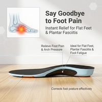 Semelles orthopédiques pour fasciite plantaire en EVA, soutien de la voûte plantaire, antidérapantes, durables, pour hommes et femmes, inserts amortissants pour pieds plats, travail et sport