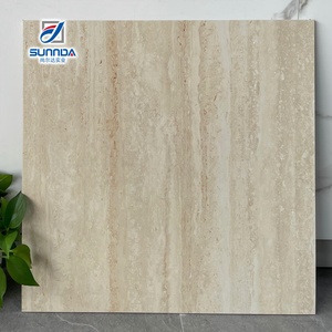 Azulejos de Porcelana Rústicos con Superficie Mate Antideslizante, Bordes Rectificados, Diseños de Cemento, Mármol y Terrazo para Pisos y Paredes, Ideal para Escuelas, Hoteles y Casas - Product Image 5