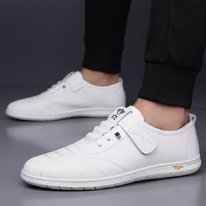 Zapatos Casuales Blancos Stx con Punta Redonda, de Cuero Vacuno, Estilo Slip-On Antideslizante para Caminar - Product Image 2