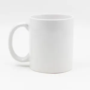 Hot Selling Factory Direct Sale Blank Ceramic Mug Logo Printed 11OZ Round Handle Sublimate White Mugs