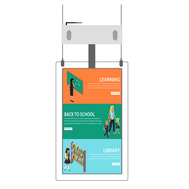 43 Inch Hanging Double Sided Transparent Lcd Screen Thin Advertising Video Display Player Double Signage Oled Digital Signage
