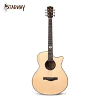 Starway G36 40 इंच सुथरा ध्वनिक गिटार हस्तनिर्मित ठोस शीर्ष 6 स्ट्रिंग्स गिटार शुरुआत या प्रदर्शन के लिए संगीत साधन