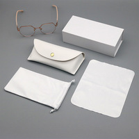 Étui à lunettes personnalisé fait main avec logo, ensemble de sacs à lunettes portables en cuir, pochette de rangement pour lunettes, accessoires, boîte de rangement à bouton-pression