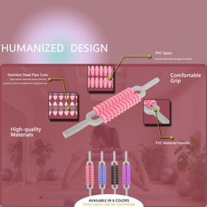 2025 Ganzkörper-Therapie-Massageroller aus PVC, wasserdicht, Pink-Blau, Trainer zur Rehabilitation, Triggerpunkt-Linderung, Fuß - Product Image 3