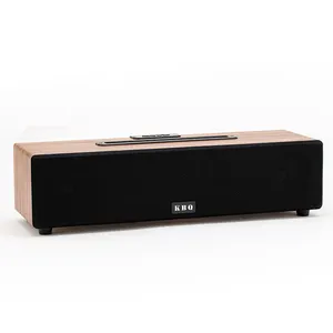 bluetooth wireless speaker KBQ-1809 wooden case speaker Mobile phone slot